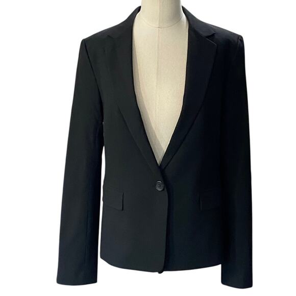 Ann Taylor notch lapel single button Black Blazer Size 2 - Picture 10 of 10